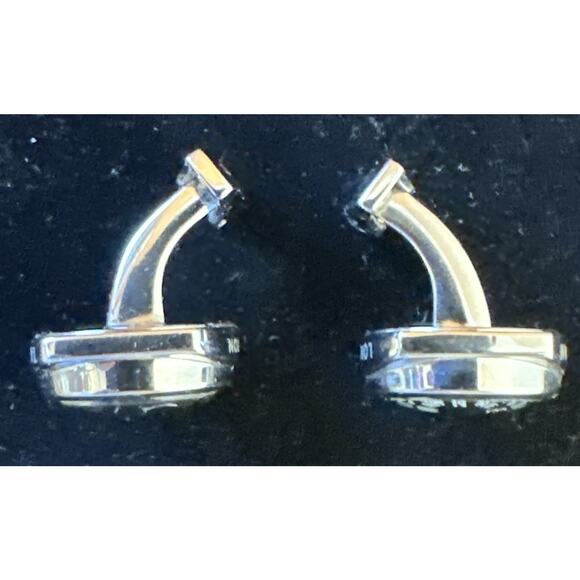 Tateossian London Silver Tone Compass Thermometer Cuff Links Gift Nautical Dad - Picture 3 of 8